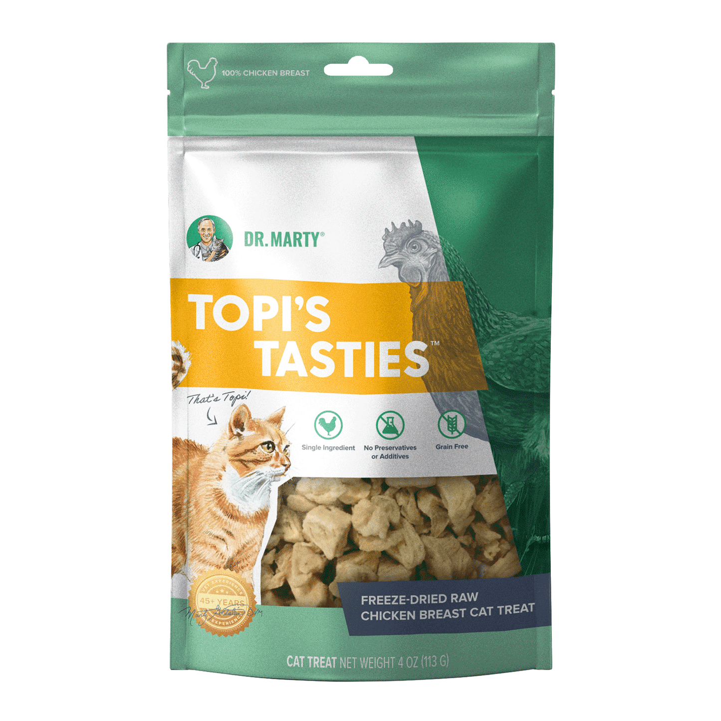 DR. MARTY Topi¡¯s Tasties Freeze-Dried Raw Chicken Breast Cat Treats